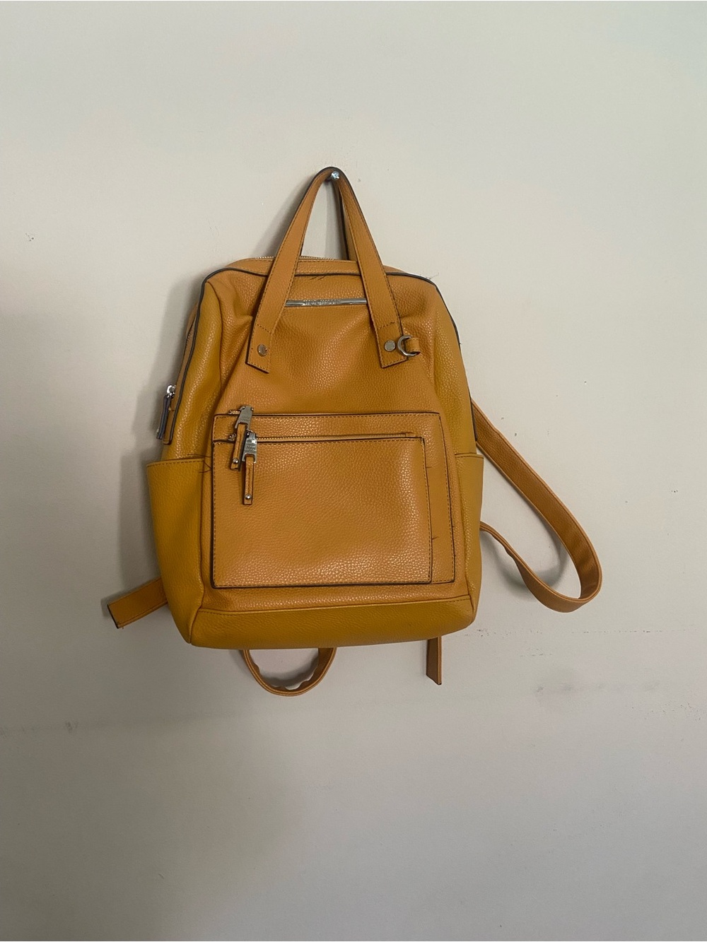Steve Madden Mustard Leather Backpack Tote
